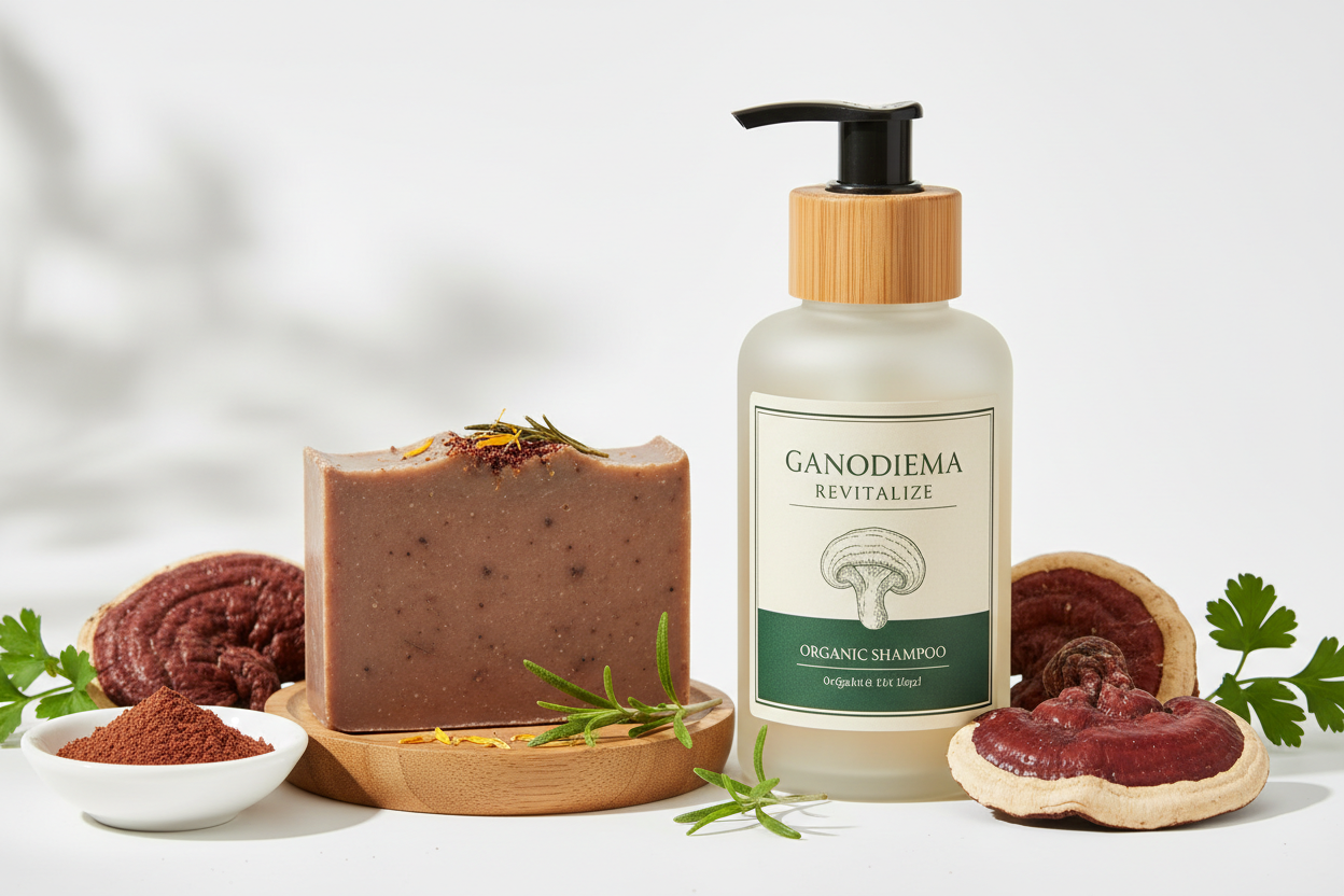 savon ganozhi et shampoing ganozhi 