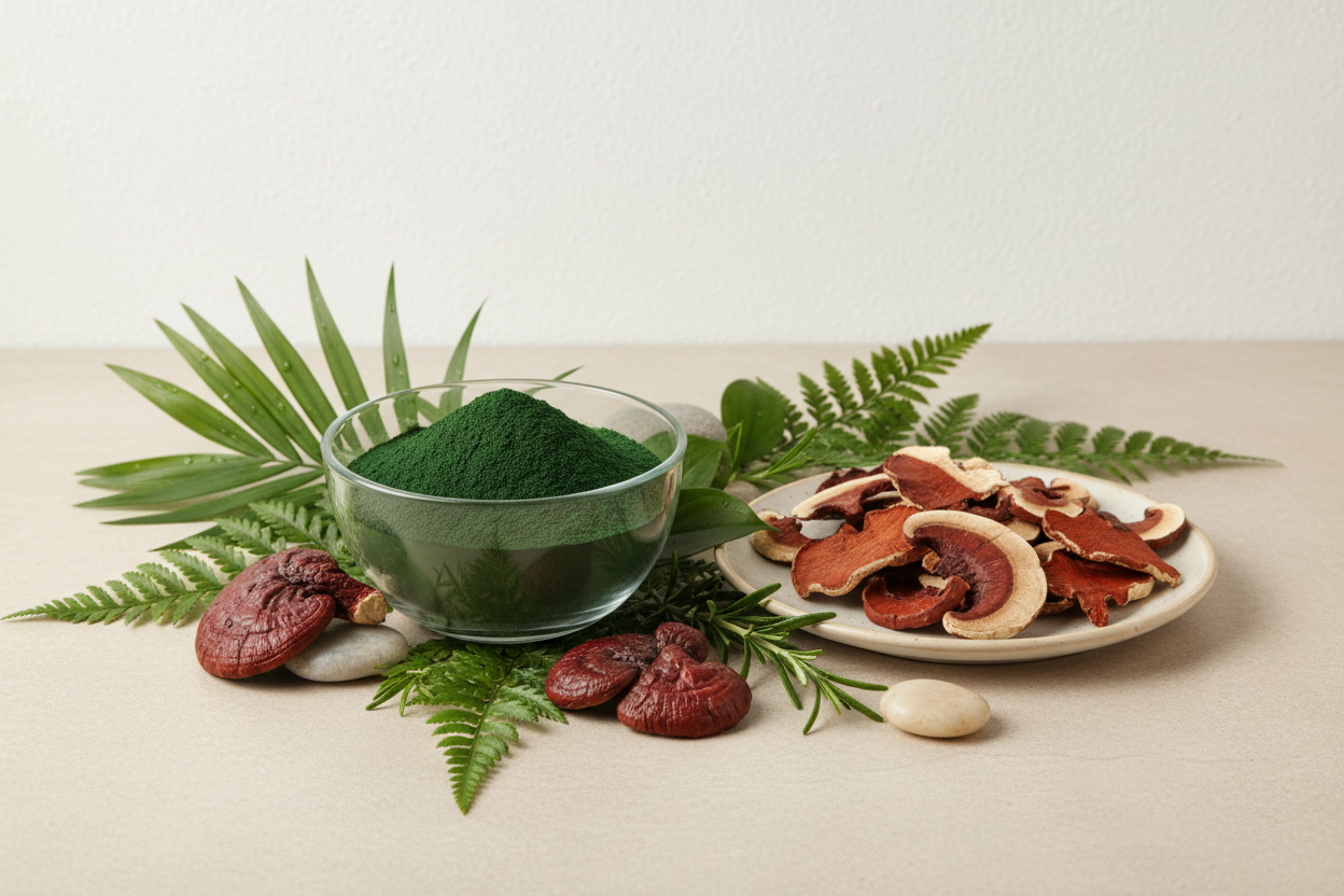 Spiruline et ganoderma 